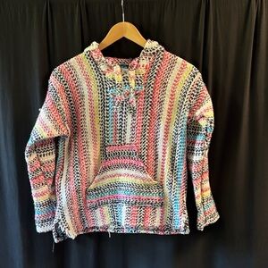 Earth Ragz Multicolor Woven Hoodie sz S